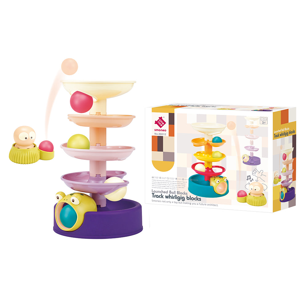 Smoneo Launched Ball Blocks Track Whirligig Blocks Set
