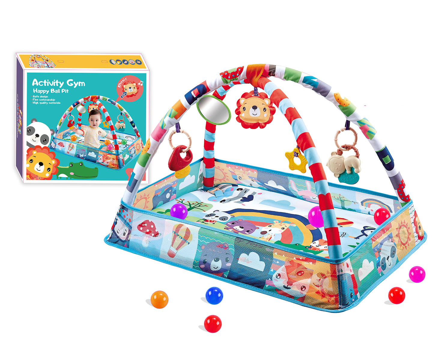 Baby Activity Gym With - 8pcs Balls