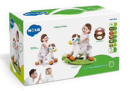 Hola 2 In 1 Rocking And Riding Pony - White