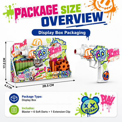6-Dart Rotating Drum Foam Blaster Toy Gun for Kids