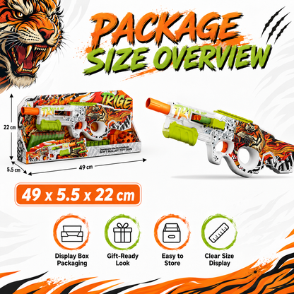 10-Dart Rotating Drum Foam Blaster Toy Gun for Kids