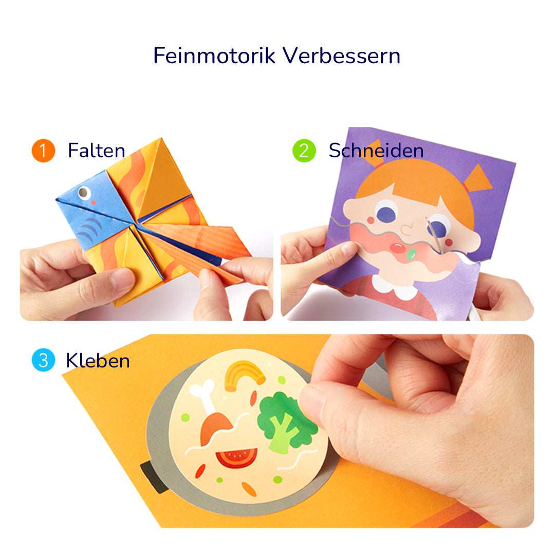 Mideer Level Up Brain Gamebook - Let's Cut Paper Level 3 product details for kids in Kuwait
