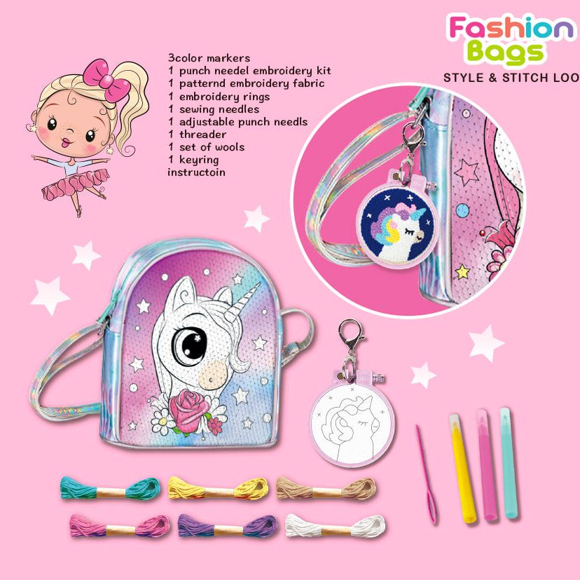 Color Your Own Bag-Unicorn Design - #toys for girls Kuwait# - #toys for girls 5 years old Kuwait# - #toys for girls 6 years old Kuwait# - #toys for girls 7 years old Kuwait#
