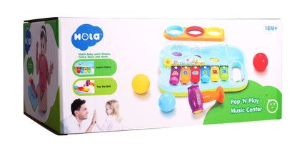 Hola Pop 'N Play Music Center product details for kids in Kuwait