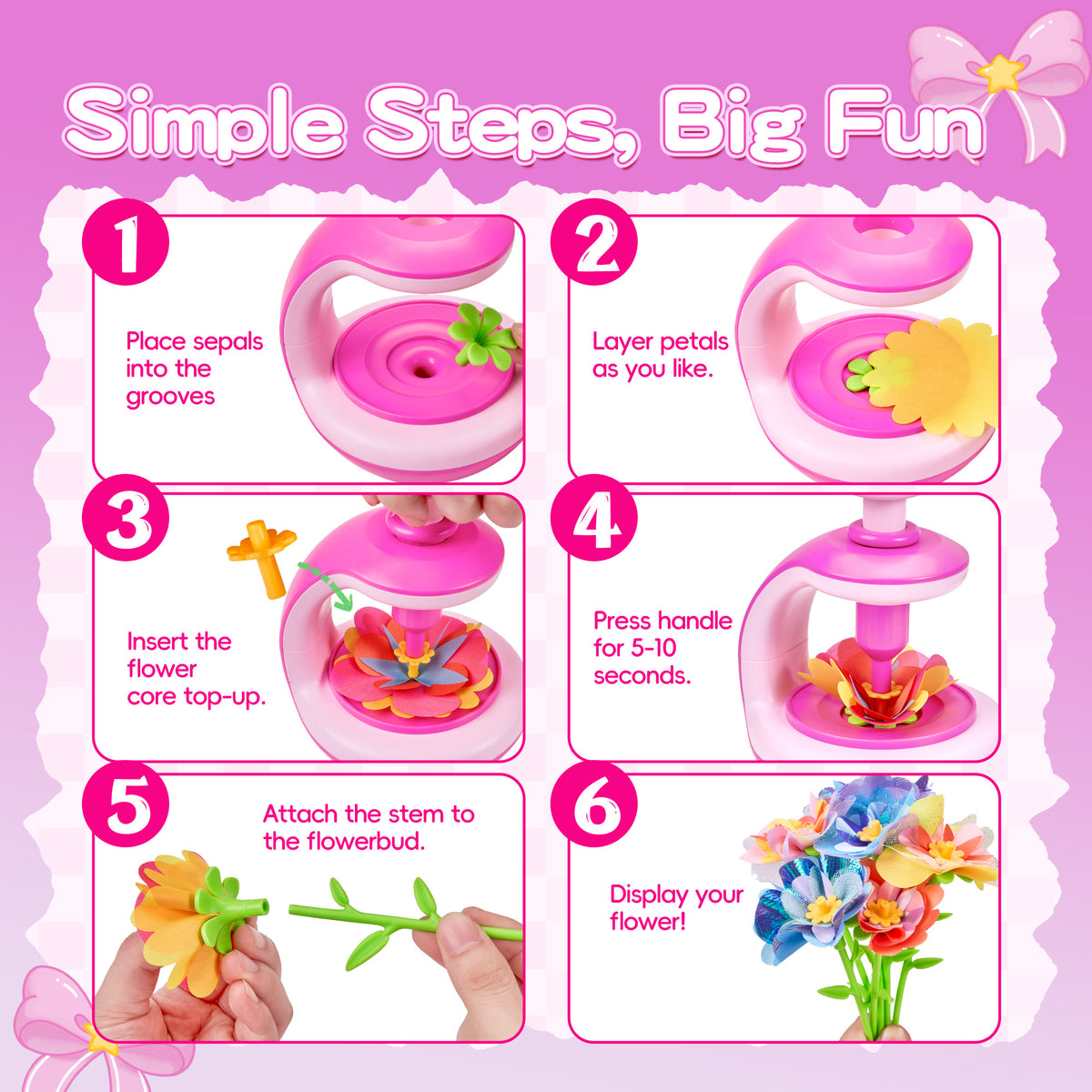 DIY Flower Bouquet Craft Kit – Arts & Crafts Toy for Kids