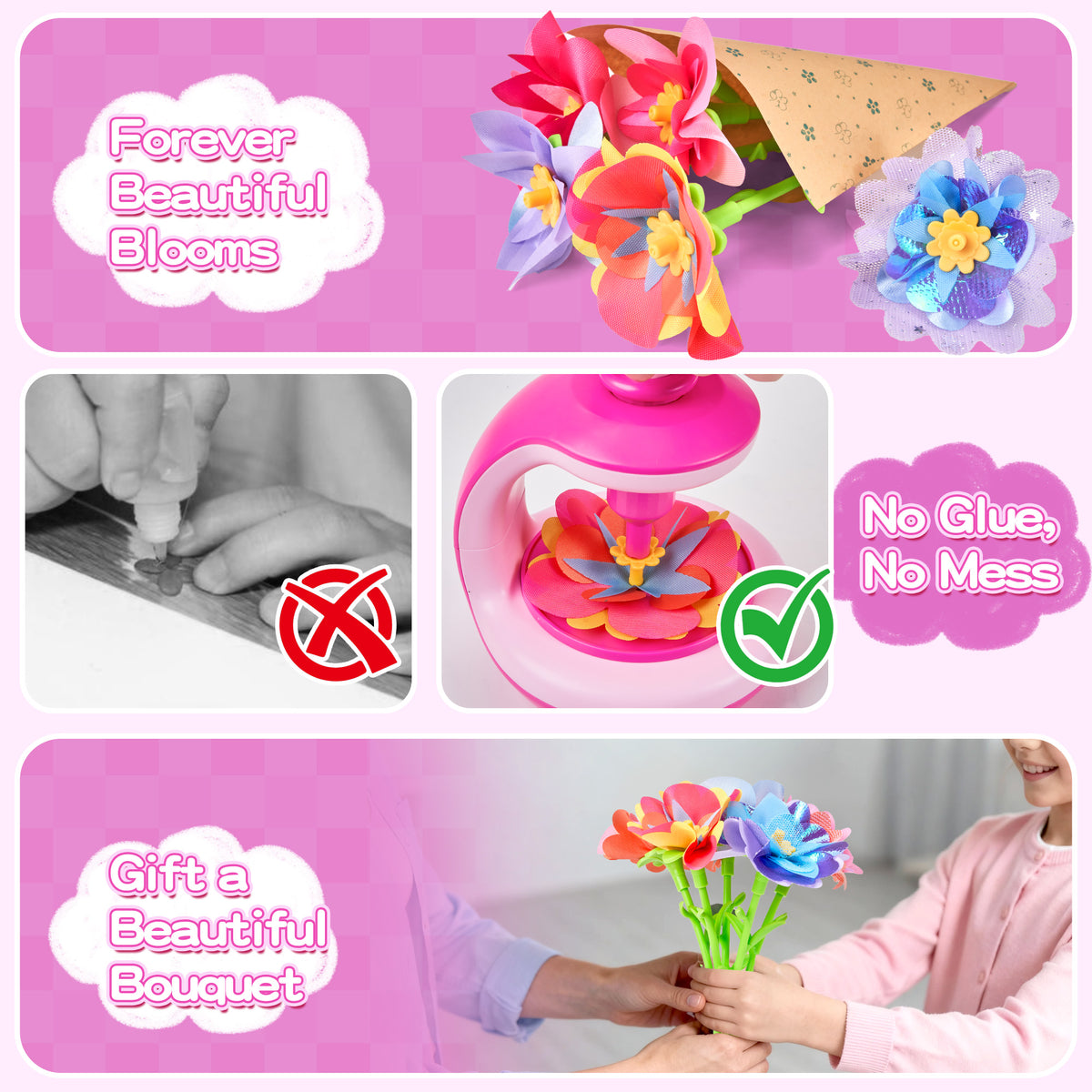 DIY Flower Bouquet Craft Kit – Arts & Crafts Toy for Kids