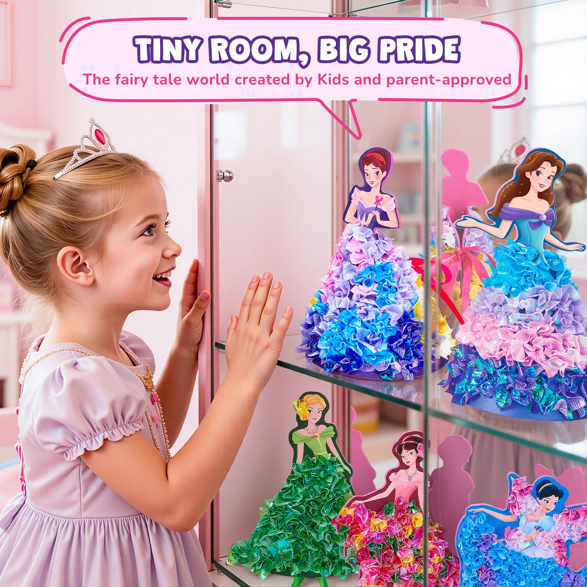 Poke-In Princess Dress-Up Craft Kit – DIY Fabric Art Toy for Girls