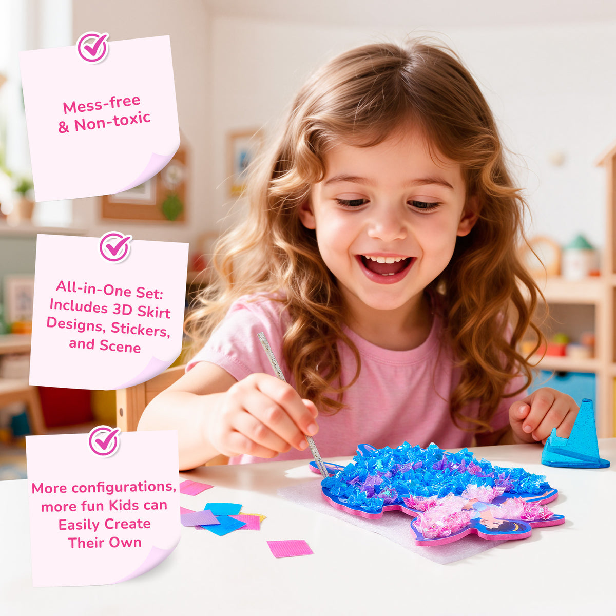 Poke-In Princess Dress-Up Craft Kit – DIY Fabric Art Toy for Girls