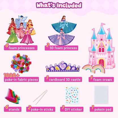 Poke-In Princess Dress-Up Craft Kit – DIY Fabric Art Toy for Girls