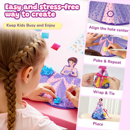 Poke-In Princess Dress-Up Craft Kit – DIY Fabric Art Toy for Girls