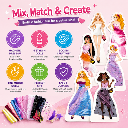 Poke-In Fashion Design Craft Kit – DIY Fabric Art Toy for Girls