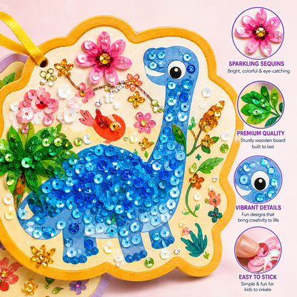Dinosaur Poke-In Art Craft Kit – DIY Fabric Craft Toy for Kids