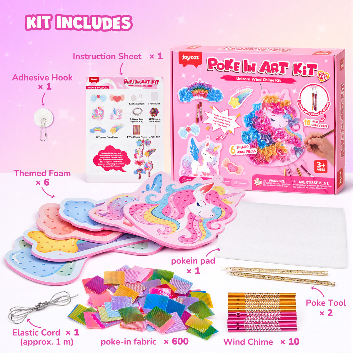 Unicorn Wind Chime Craft Kit – DIY Foam Craft Toy for Kids