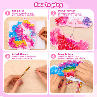 Unicorn Wind Chime Craft Kit – DIY Foam Craft Toy for Kids