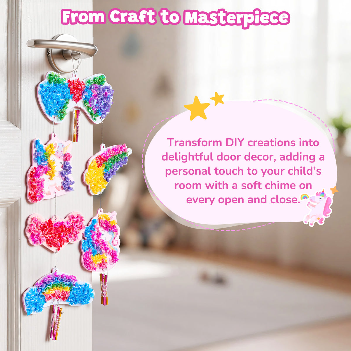 Unicorn Wind Chime Craft Kit – DIY Foam Craft Toy for Kids