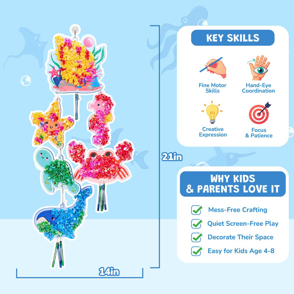 Ocean Wind Chime Craft Kit – DIY Foam Craft Toy for Kids