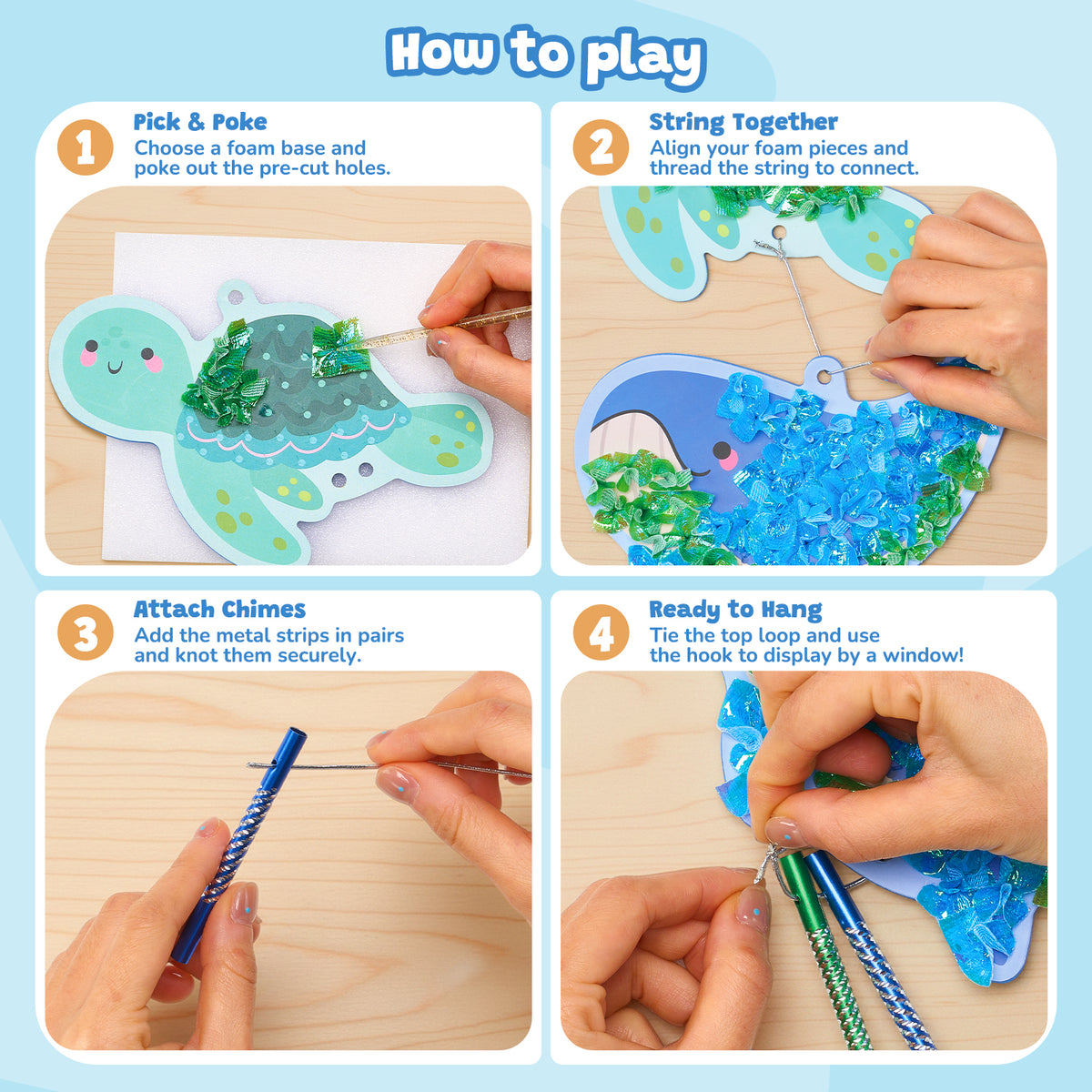 Ocean Wind Chime Craft Kit – DIY Foam Craft Toy for Kids
