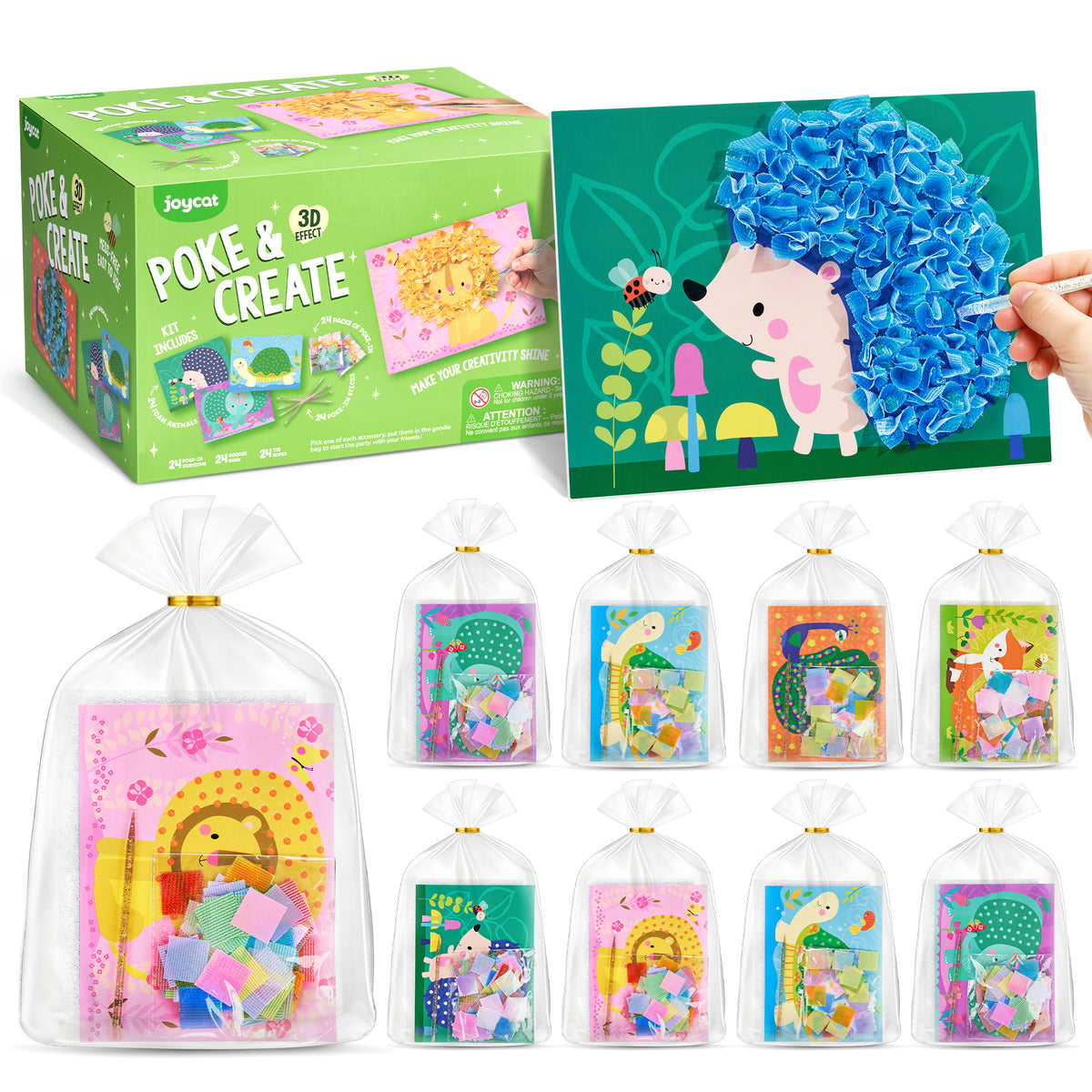 Animal Poke & Create Craft Kit – DIY Fabric Art Toy for Kids