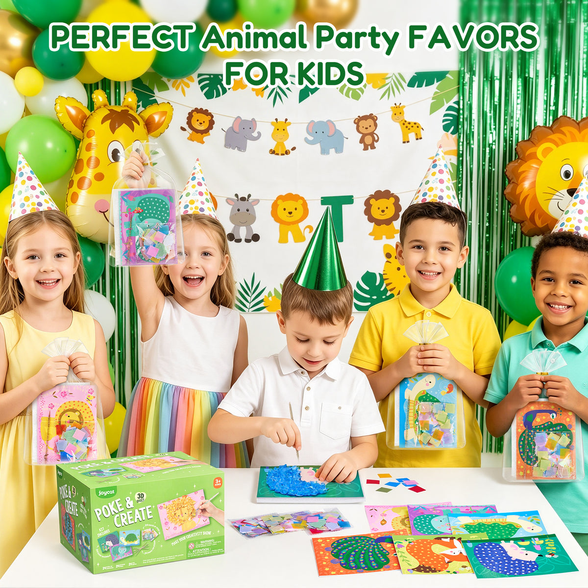Animal Poke & Create Craft Kit – DIY Fabric Art Toy for Kids