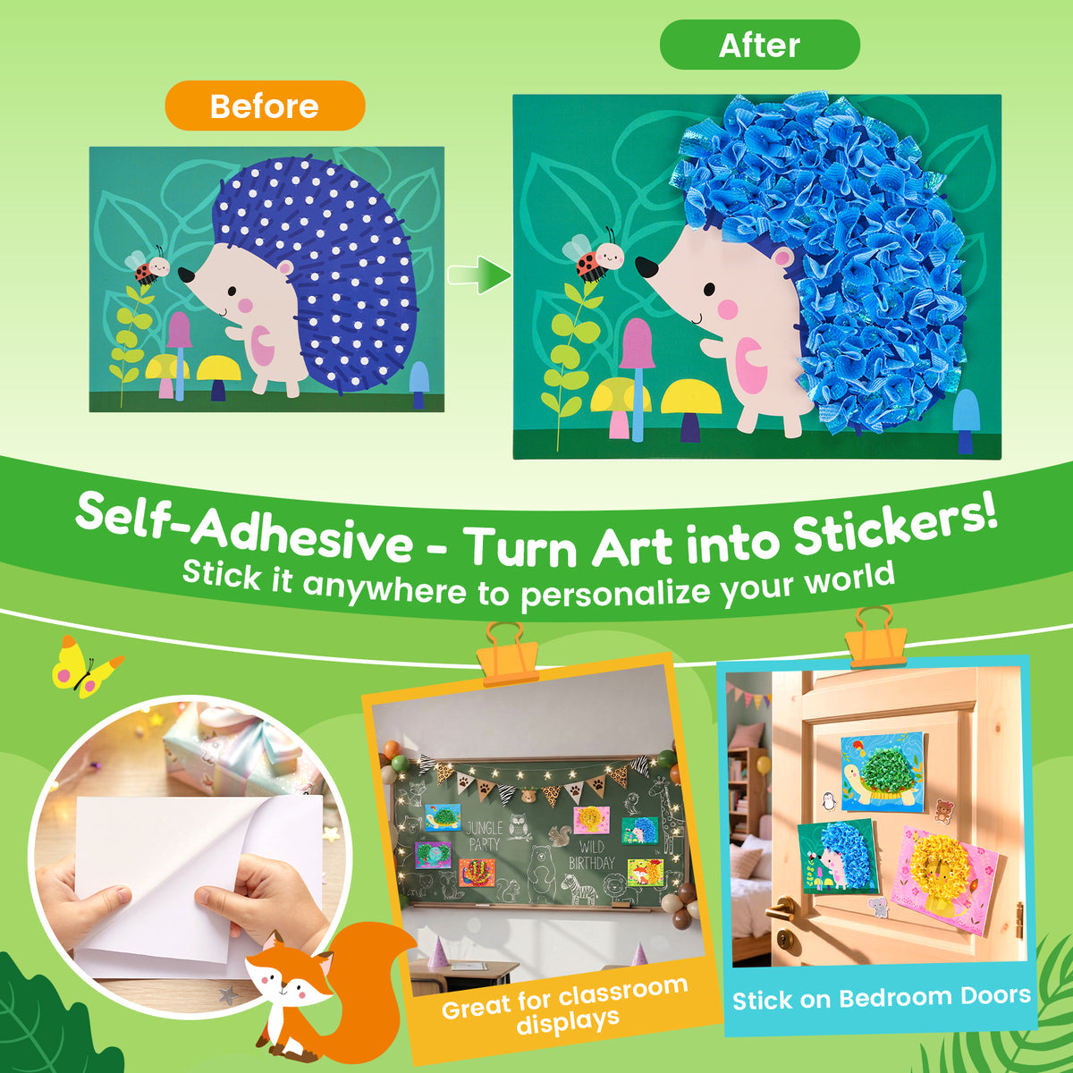 Animal Poke & Create Craft Kit – DIY Fabric Art Toy for Kids