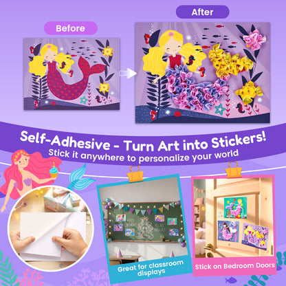 Mermaid Poke & Create Craft Kit – DIY Fabric Art Toy for Girls