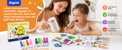 10-Color Puffy Markers Set – Art Supplies for Kids