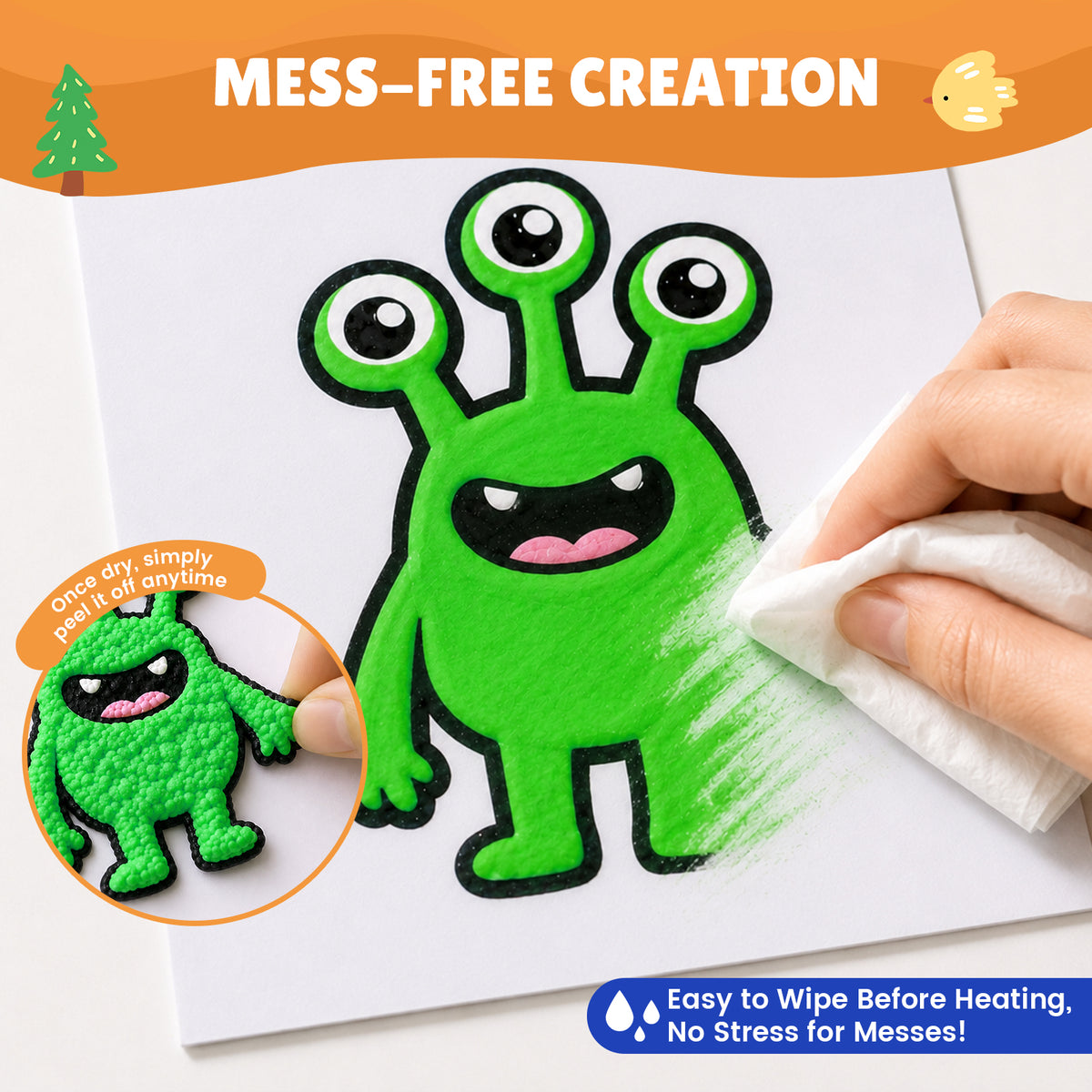 10-Color Puffy Markers Set – Art Supplies for Kids