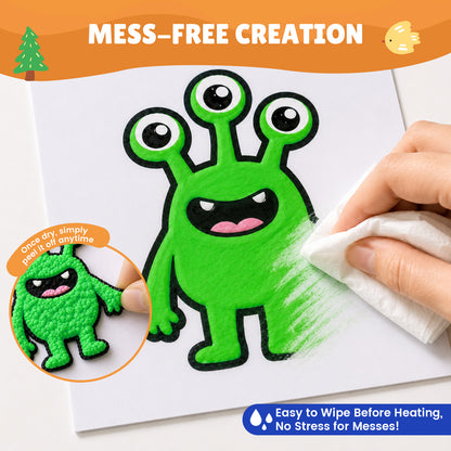 10-Color Puffy Markers Set – Art Supplies for Kids