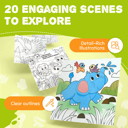 Animal Theme Watercolor Painting Set – Art Craft Toy for Kids