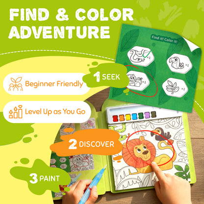 Animal Theme Watercolor Painting Set – Art Craft Toy for Kids