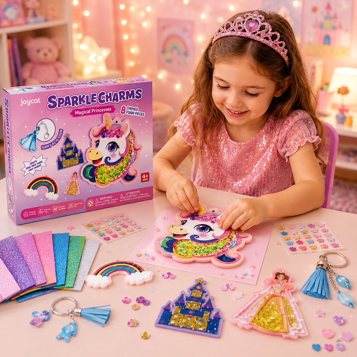 Sparkle Charms Keychain Craft Kit – DIY Toy for Kids