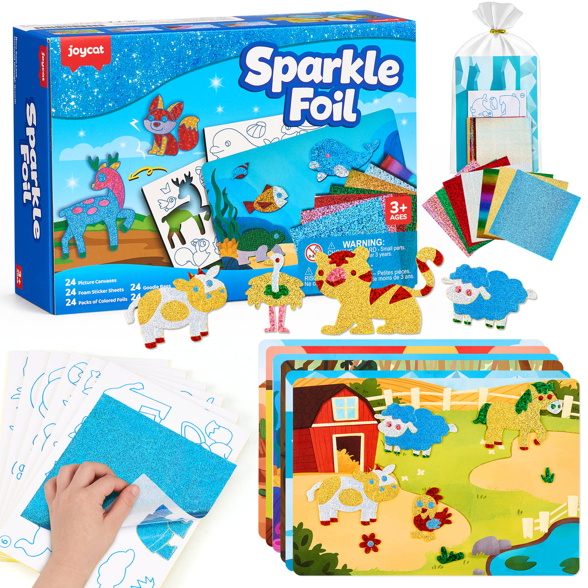 Animals Sparkle Foil Art Kit – DIY Craft Toy for Kids