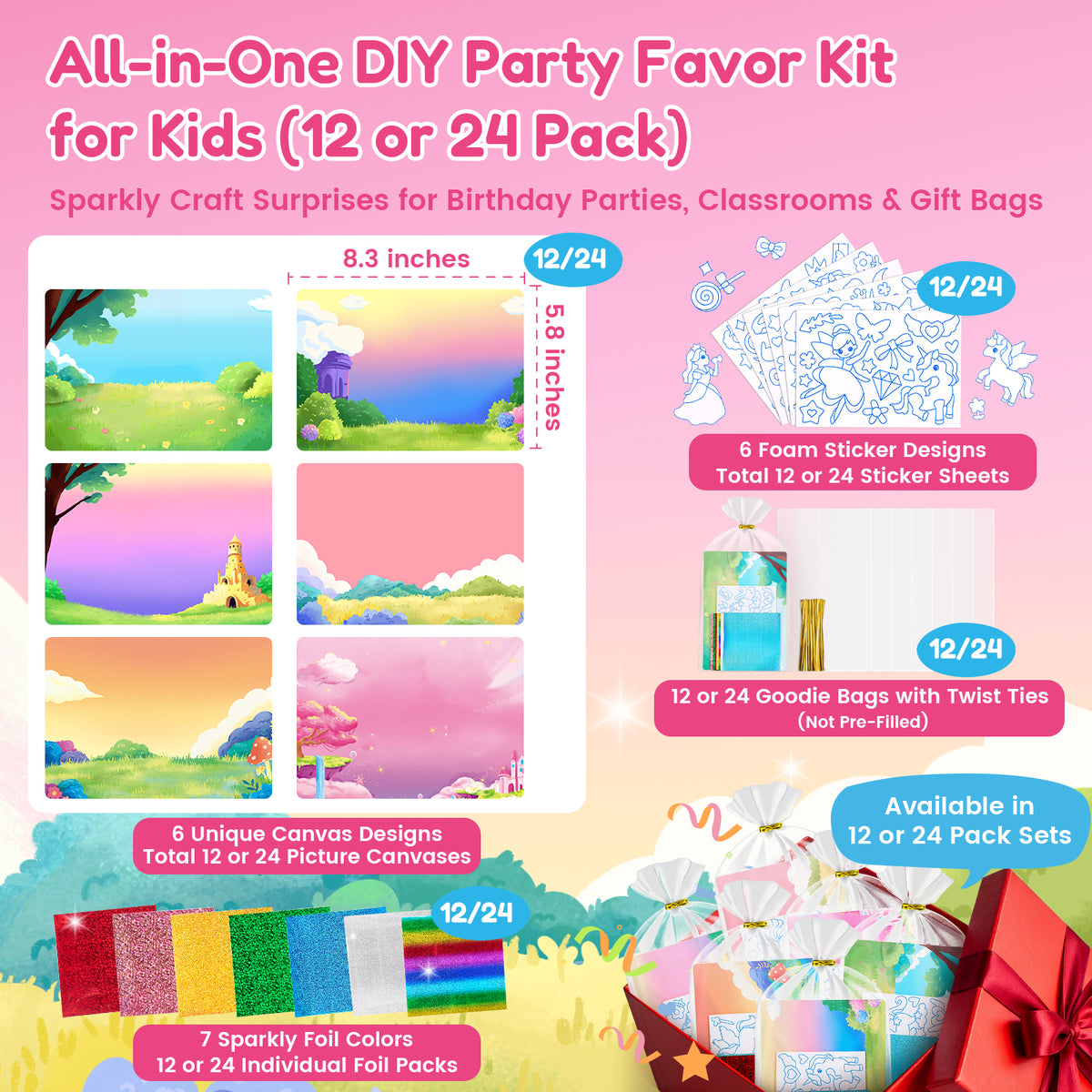 Unicorns Sparkle Foil Art Kit – DIY Craft Toy for Kids
