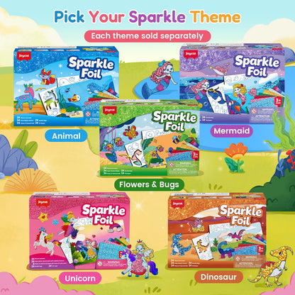 Finished sparkly unicorn foil art creation