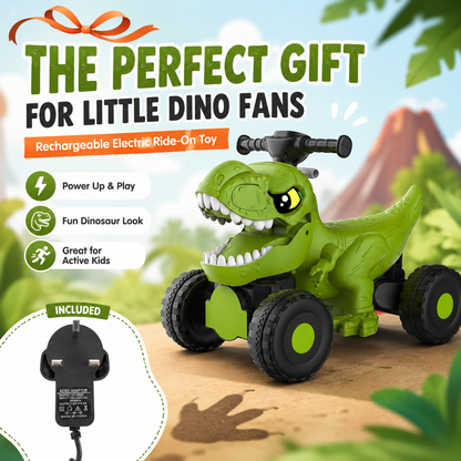 Dinosaur Ride-On Electric Toy Car with Music & Lights for Kids