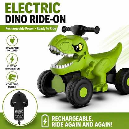 Dinosaur Ride-On Electric Toy Car with Music & Lights for Kids