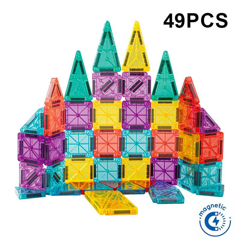49PCS Magnetic Building Blocks with Iron Box gift toy for kids in Kuwait