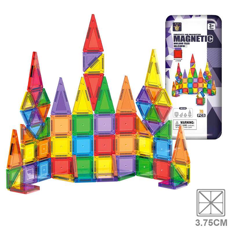 70PCS Magnetic Building Blocks with Iron Box gift toy for kids in Kuwait