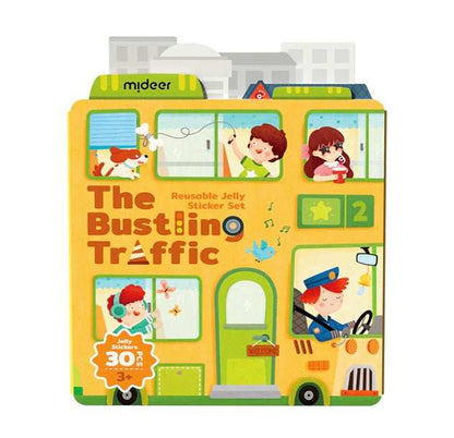 Mideer Reusable Jelly Sticker Set - The Bustling Traffic for kids in Kuwait