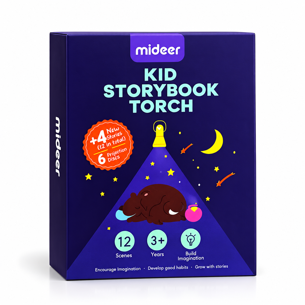 Mideer Kids Storybook Projector – Bedtime Story Night Light Toy
