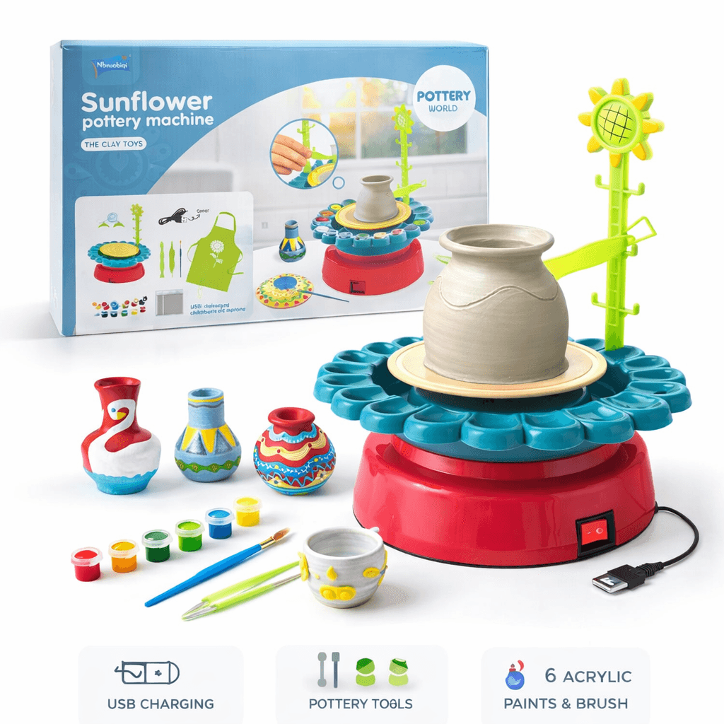 Pottery Wheel for Kids, Ceramic Machine with Clay Pottery Wheel for in Kuwait