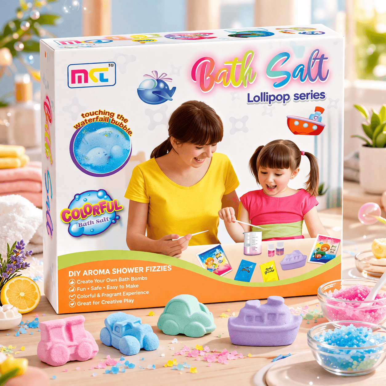 DIY Bath Salt Toy Kit – Lollipop Series Bath Bomb Making Set for Kids in Kuwait