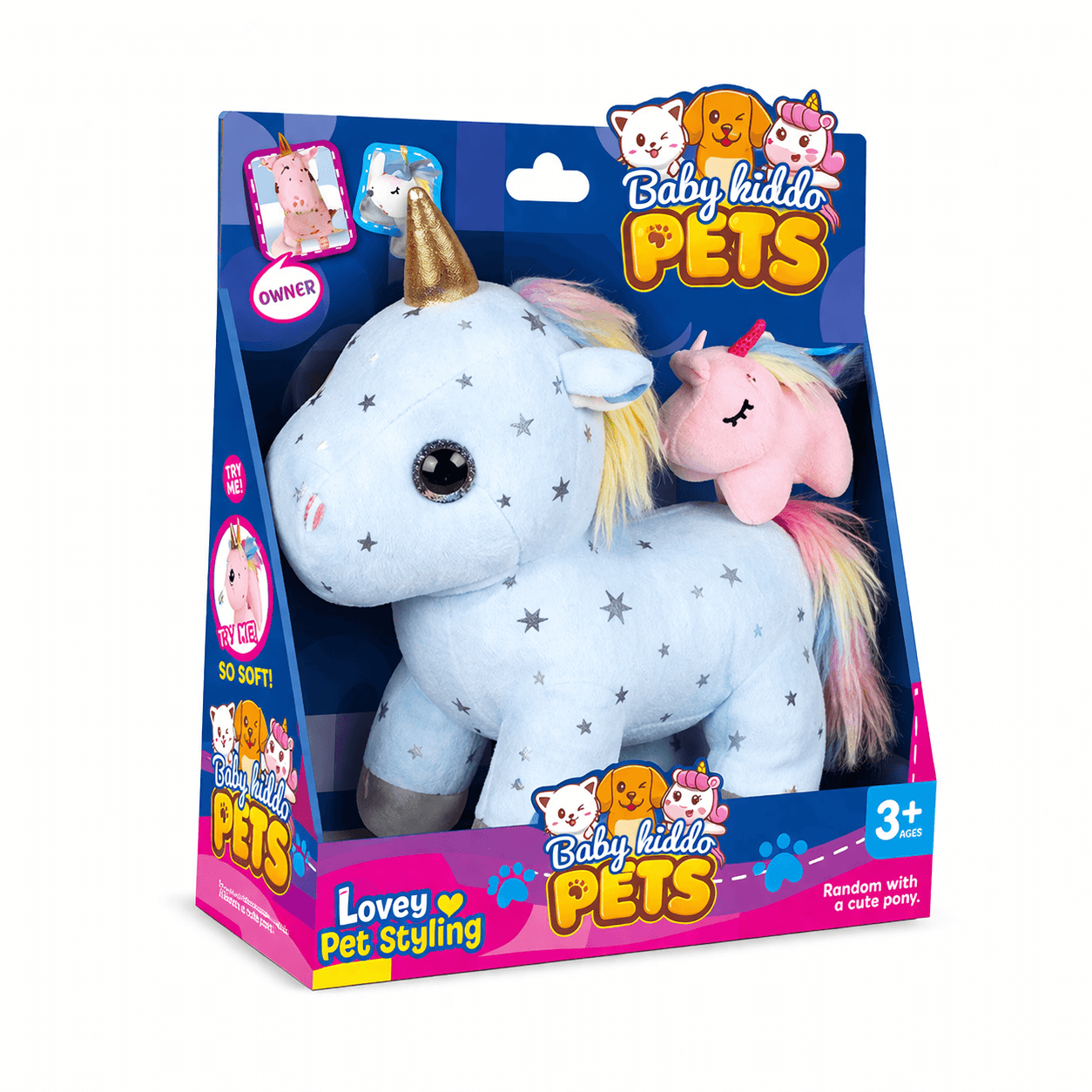 Baby Hiddo Pets Plush Unicorn Toy with Mini Pony Surprise, Soft Stuffed product details in Kuwait