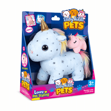 Baby Hiddo Pets Plush Unicorn Toy with Mini Pony Surprise, Soft Stuffed product details in Kuwait