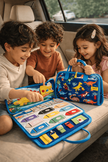 Busy Board Educational Kit Bag Blue gift toy for kids in Kuwait