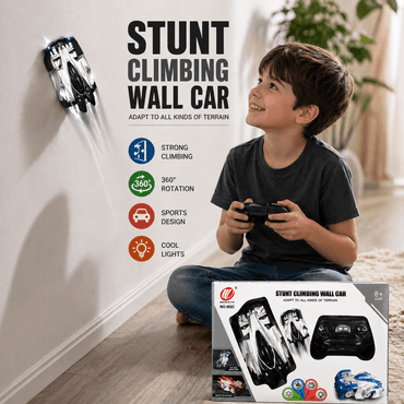 1:16 Remote Control Wall Climbing Car 4 Function - Black product details for kids in Kuwait