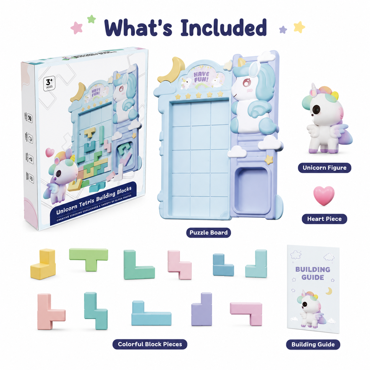 Tetris Building Blocks - Unicorn