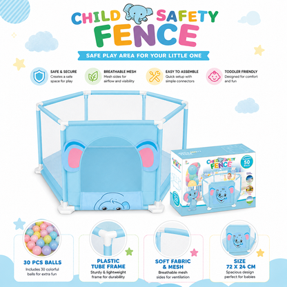Children Safety Fence Elephant - 50 Balls in Kuwait for baby