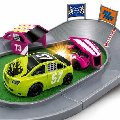 Figure Circuit Short Track Speedway flash-charging race cars toy for kids in Kuwait