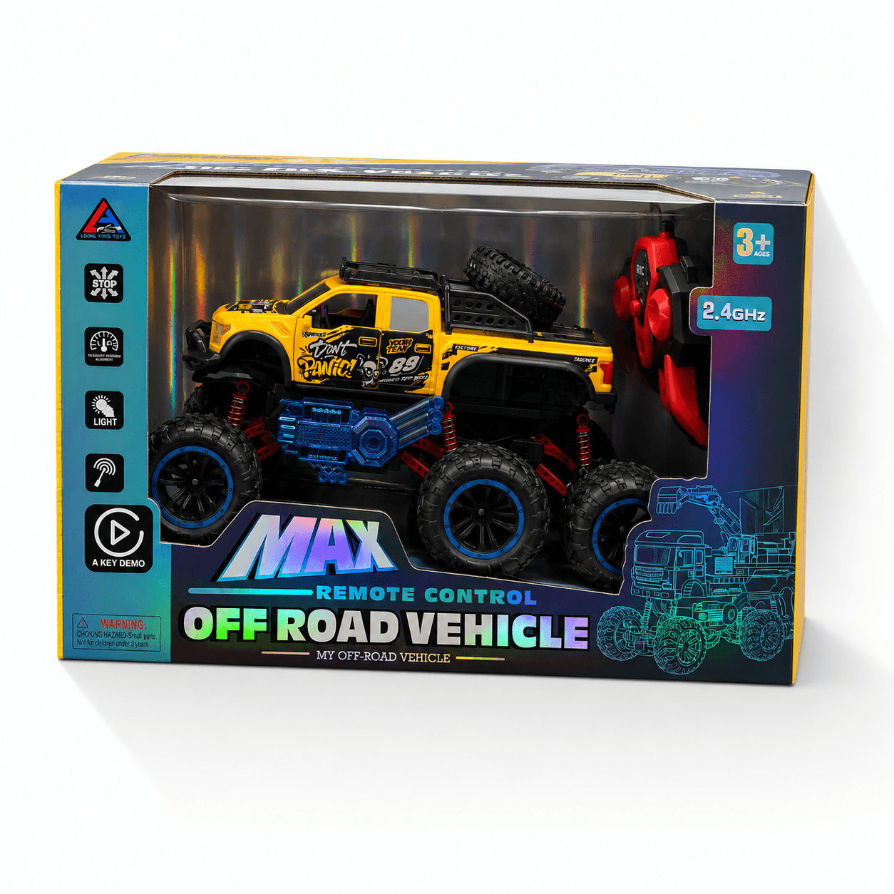 2.4G R/C Stunt Max Off-Road Car – Yellow toy product details in Kuwait